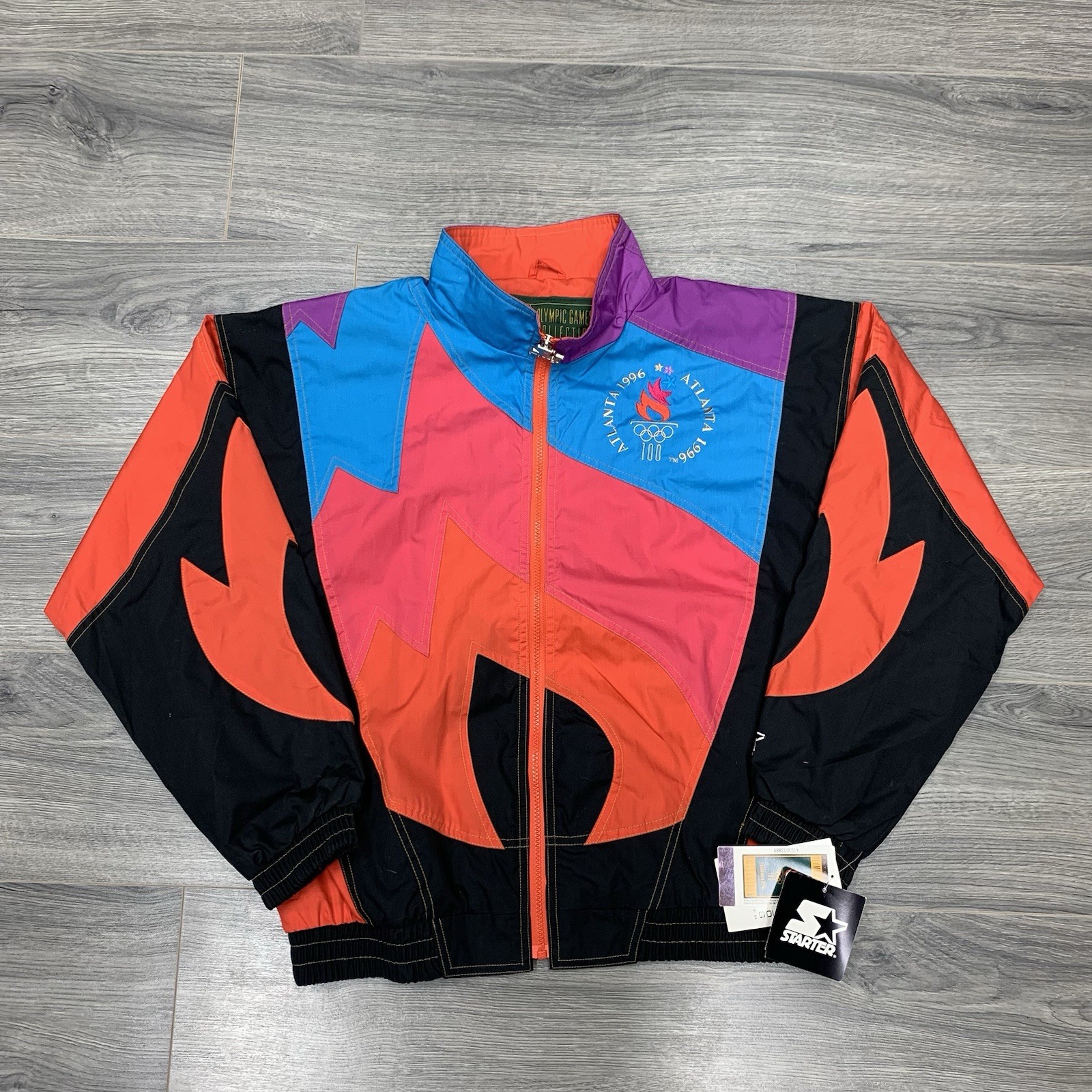 Vintage 1990S Starter NWT 1996 Atlanta Olympics Games Jacket Medium Rare Men’s