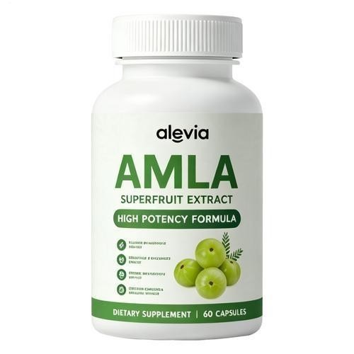 1-5x Amla Capsules 1000mg Organic Indian Gooseberry 60 Ct Ayurvedic Alevia Fruit