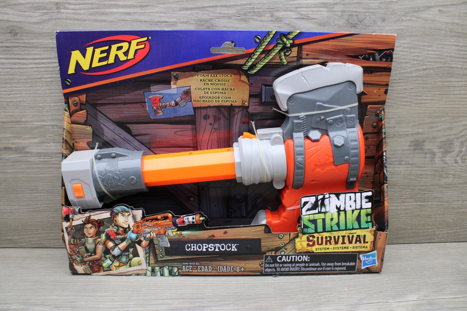 NERF ZOMBIE STRIKE SURVIVAL CHOPSTOCK FOAM AXE STOCK ACCESSORY HASBRO NEW NIB NERF ZOMBIE STRIKE SURVIVAL CHOPSTOCK FOAM AXE STOCK ACCESSORY HASBRO NEW NIB