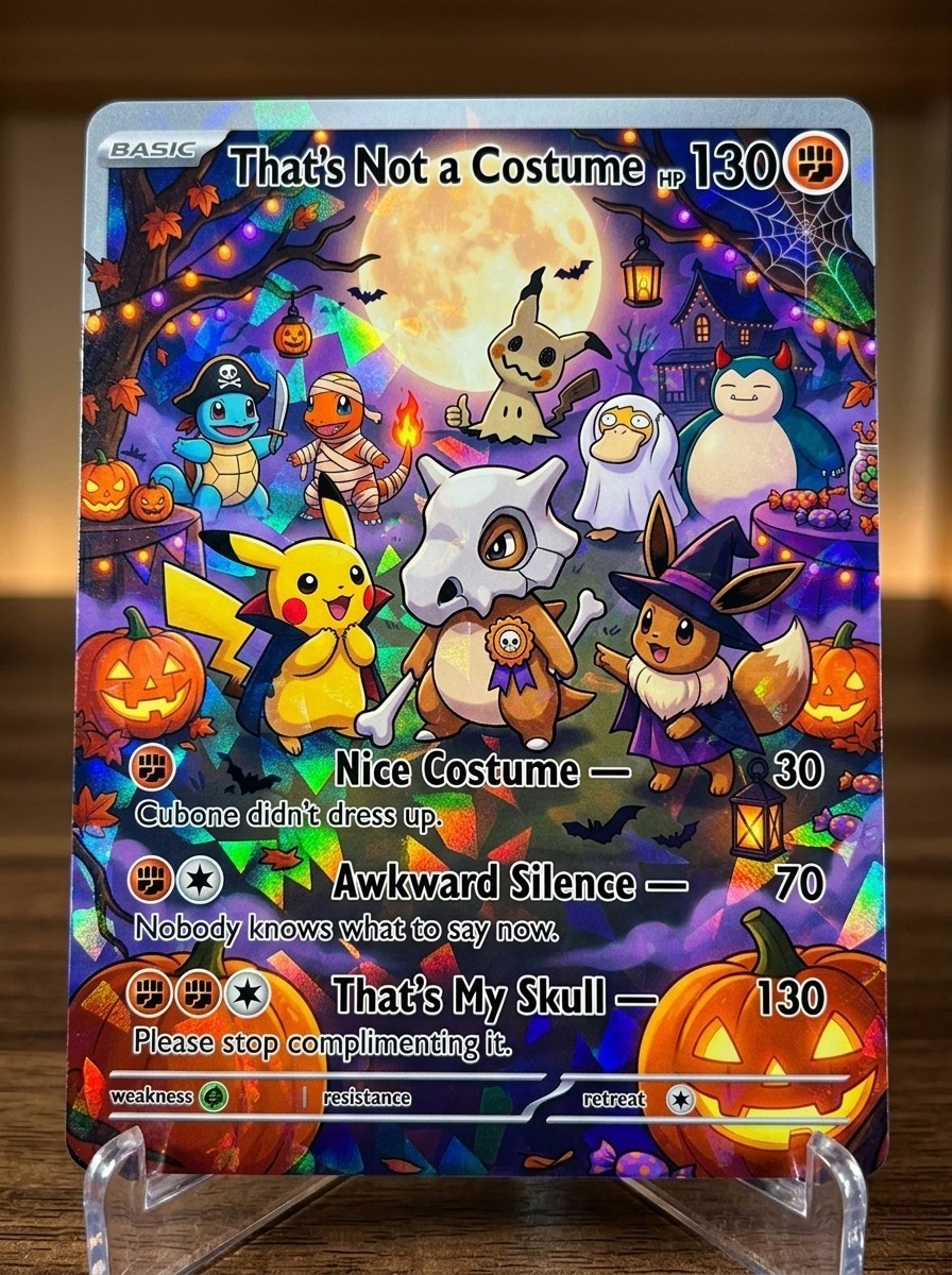 That's Not a Costume Cubone Holographic for Gift / Display