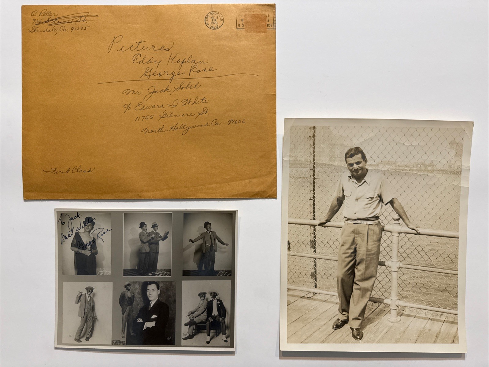 George Rose Signed Photo Eddie Kaplan Burlesque Agent Jack Sobel Howard Storm