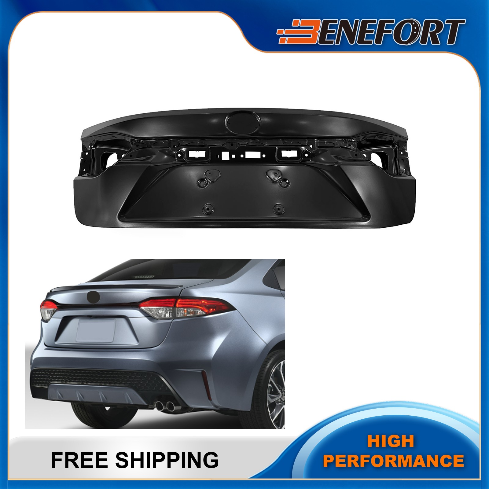 Rear Trunk Deck Lid Panel W/ Camera Hole For 2020-2025 Toyota Corolla 6440102E80