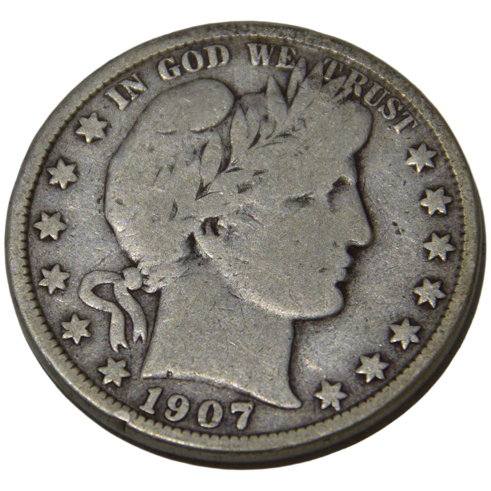 1907-O Barber Half Dollar 50C 90% Silver AG Raw New Orleans