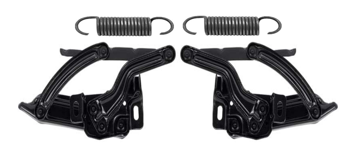 OER Left and Right Hood Hinge/Spring Set 1962 Chevy Impala Bel Air and Biscayne