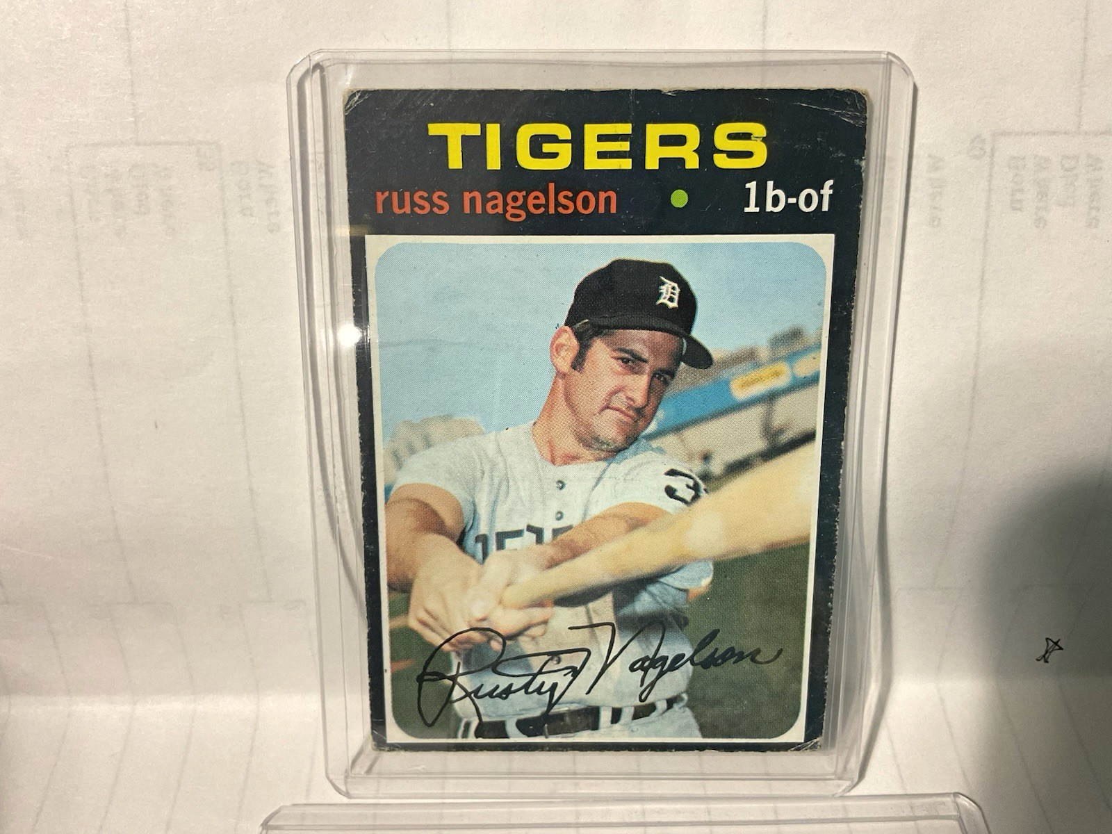 Topps 1971 Topps Russ Nagelson Detroit Tigers MLB #708 Autographed Card