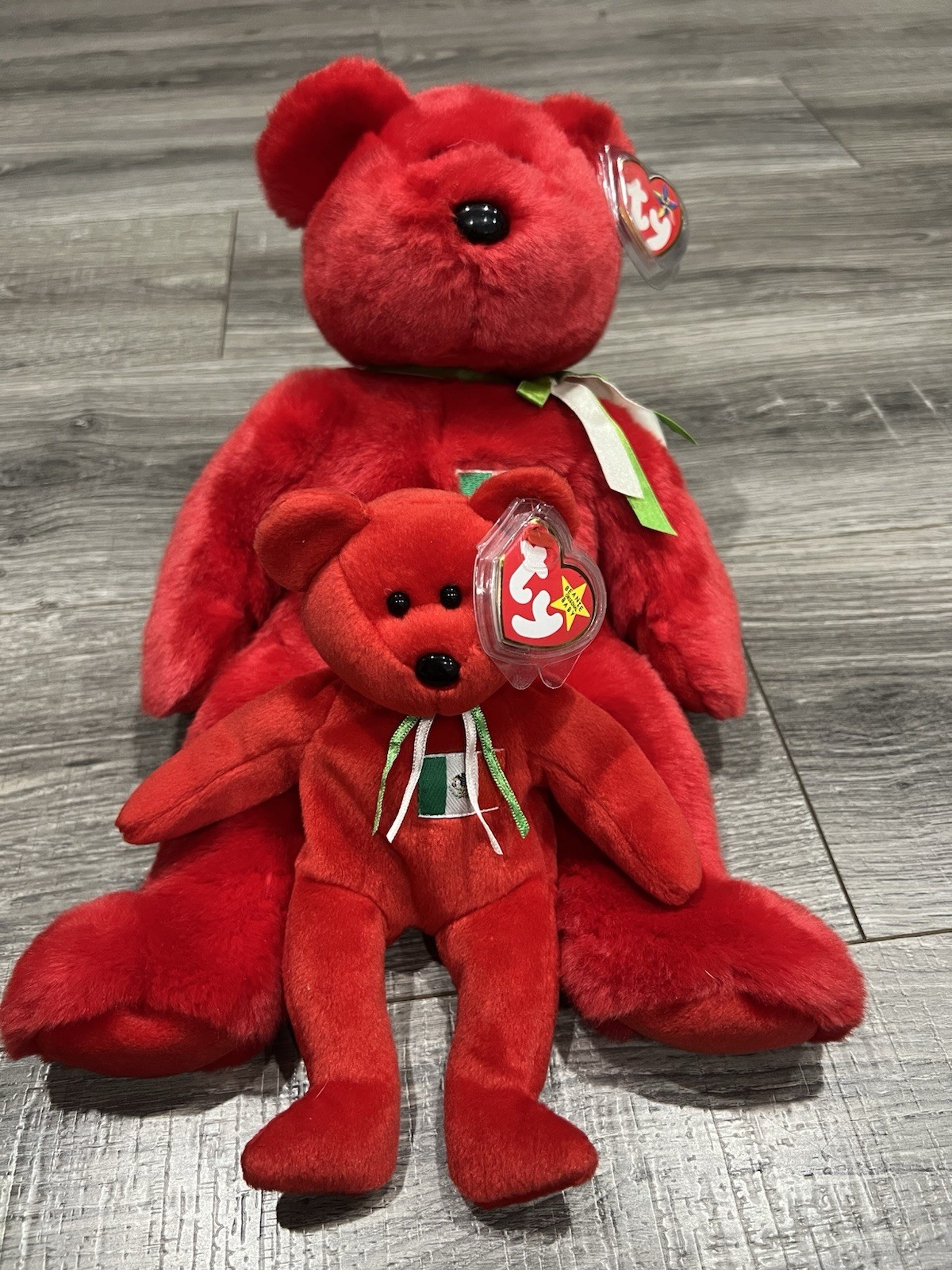 Ty 4299 Beanie Baby Osito Bear Set of 2