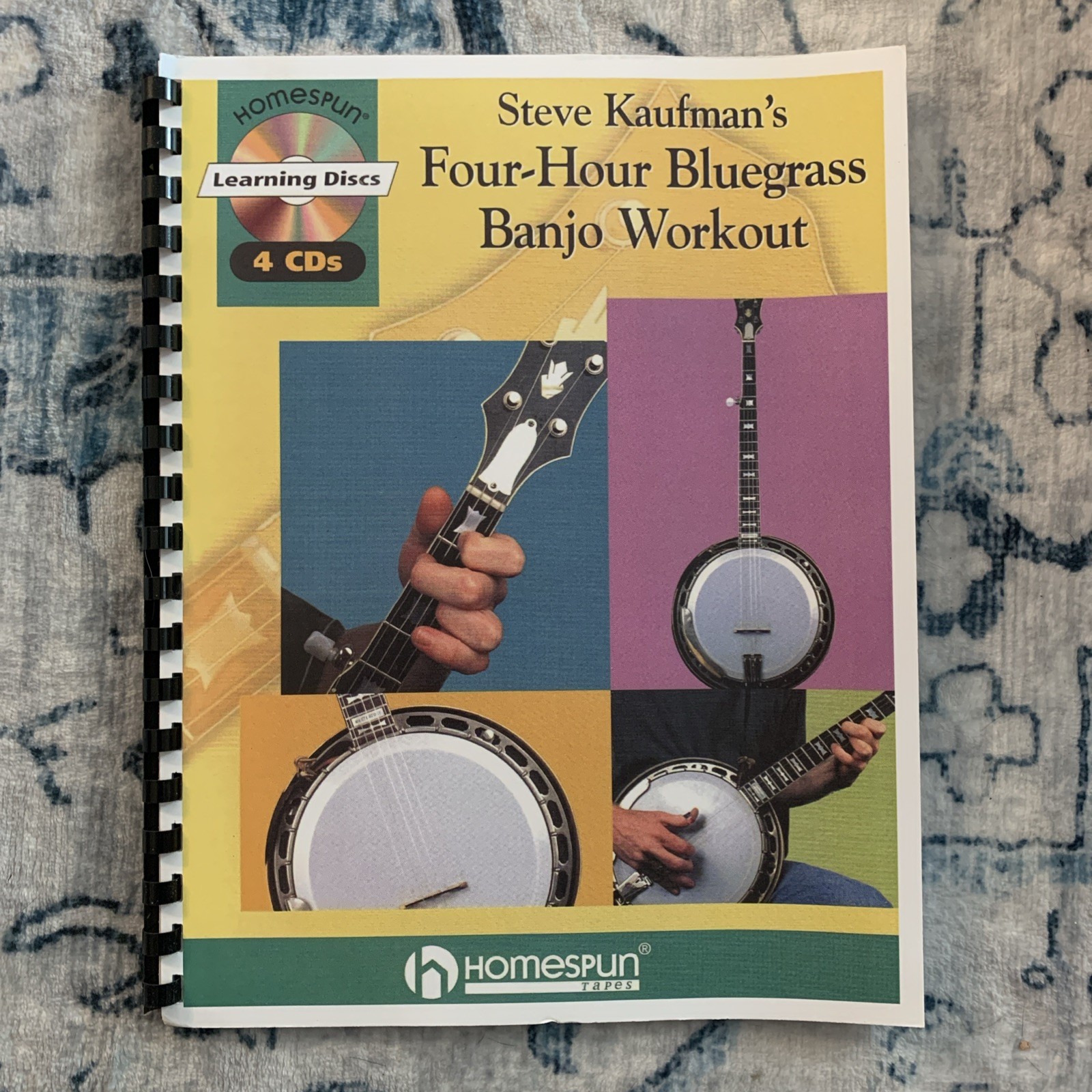 Steve Kaufman 4 Hr Bluegrass Banjo Workout Rare- 4 Cds Spiral New