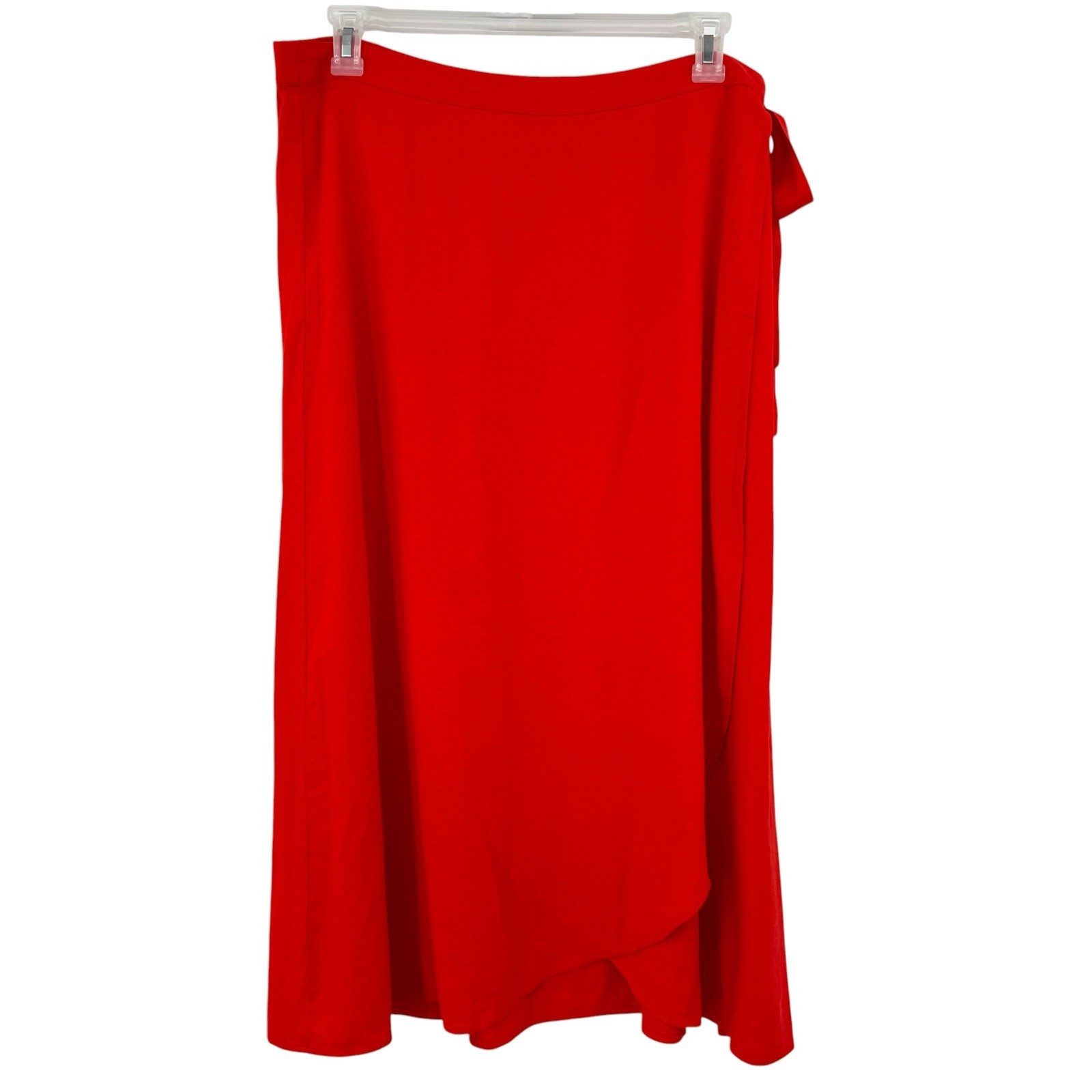 Nwt’s J.CREW Women\'s Red Linen Blend Wrap Midi Skirt XXL Lagenlook Nautical Boho Nwt’s J.CREW Women\'s Red Linen Blend Wrap Midi Skirt XXL Lagenlook Nautical Boho