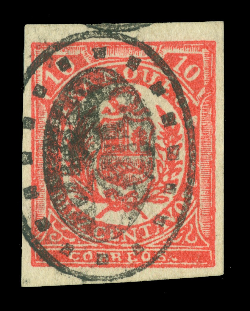 PERU 1881 PROVISIONAL ISSUES Pacific War 5c Cuzco  \
