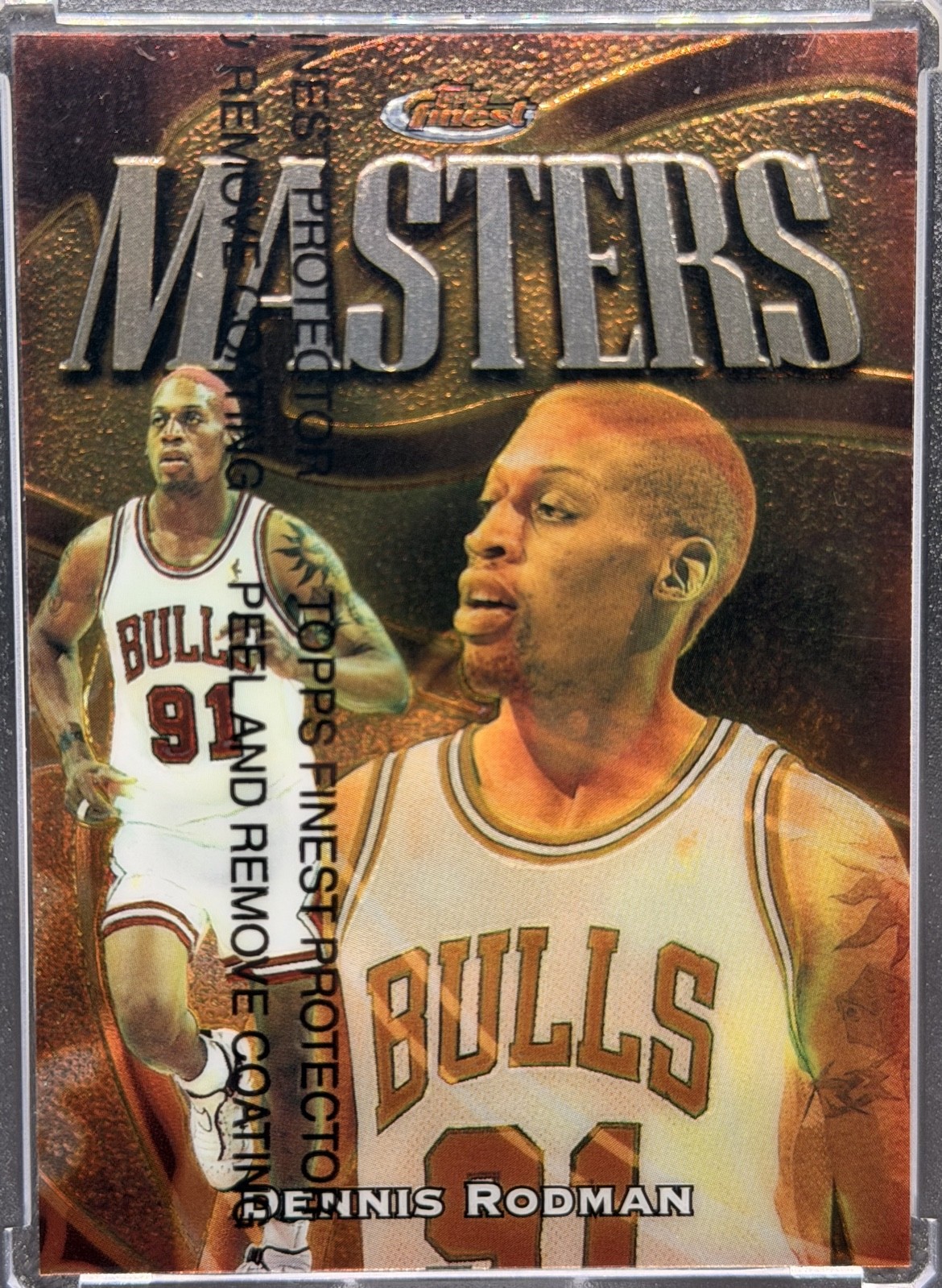 1997-98 Topps Finest Dennis Rodman #220 Masters Bronze w/Coating - Chicago Bulls
