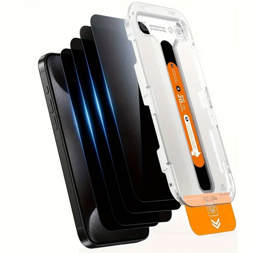 4-Pack Premium Privacy Screen Protector Anti-Spy for iPhone 18 17 16 15 Pro Max