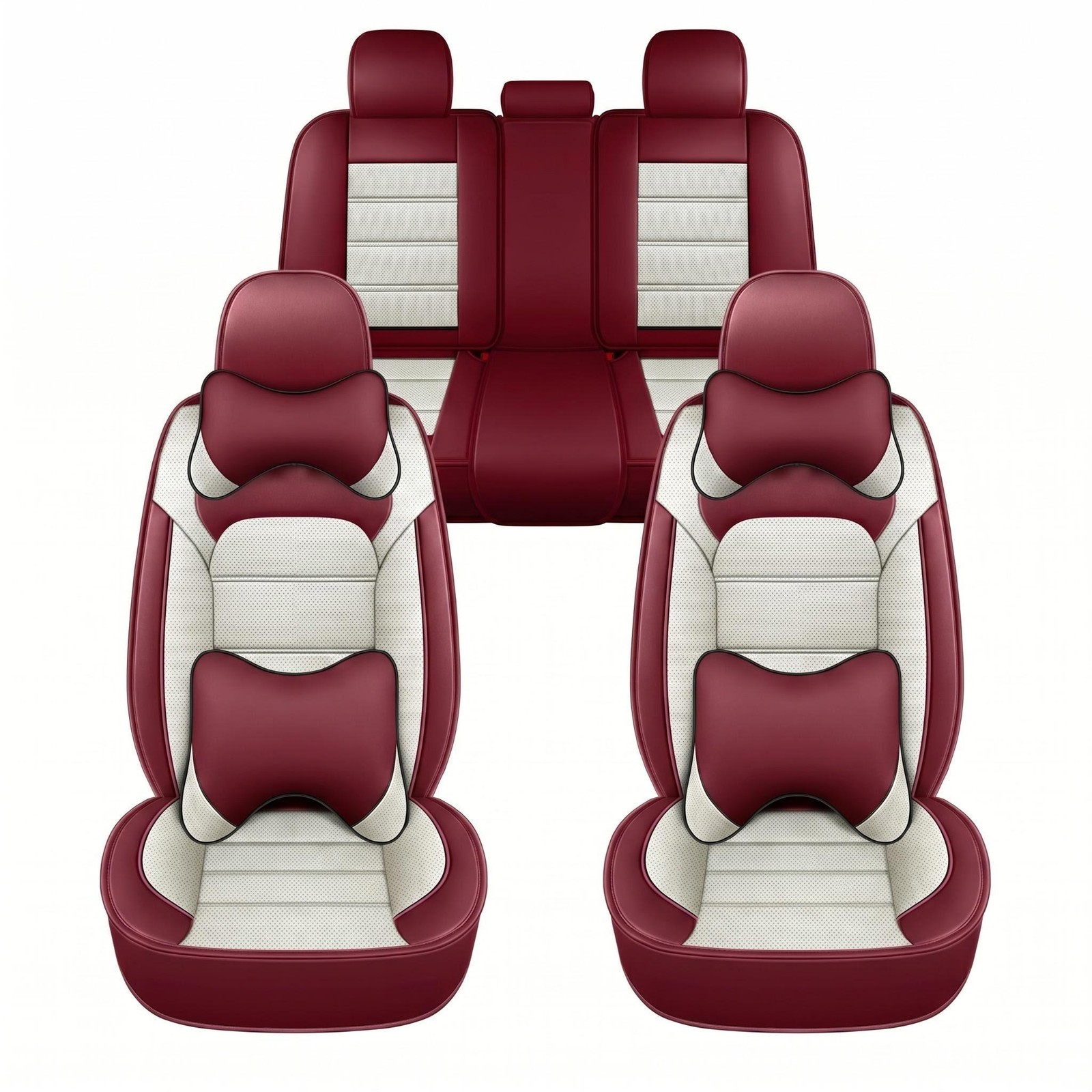 Luxury Leather Car Seat Covers For Honda Accord Civic CRV Front Rear Full Set