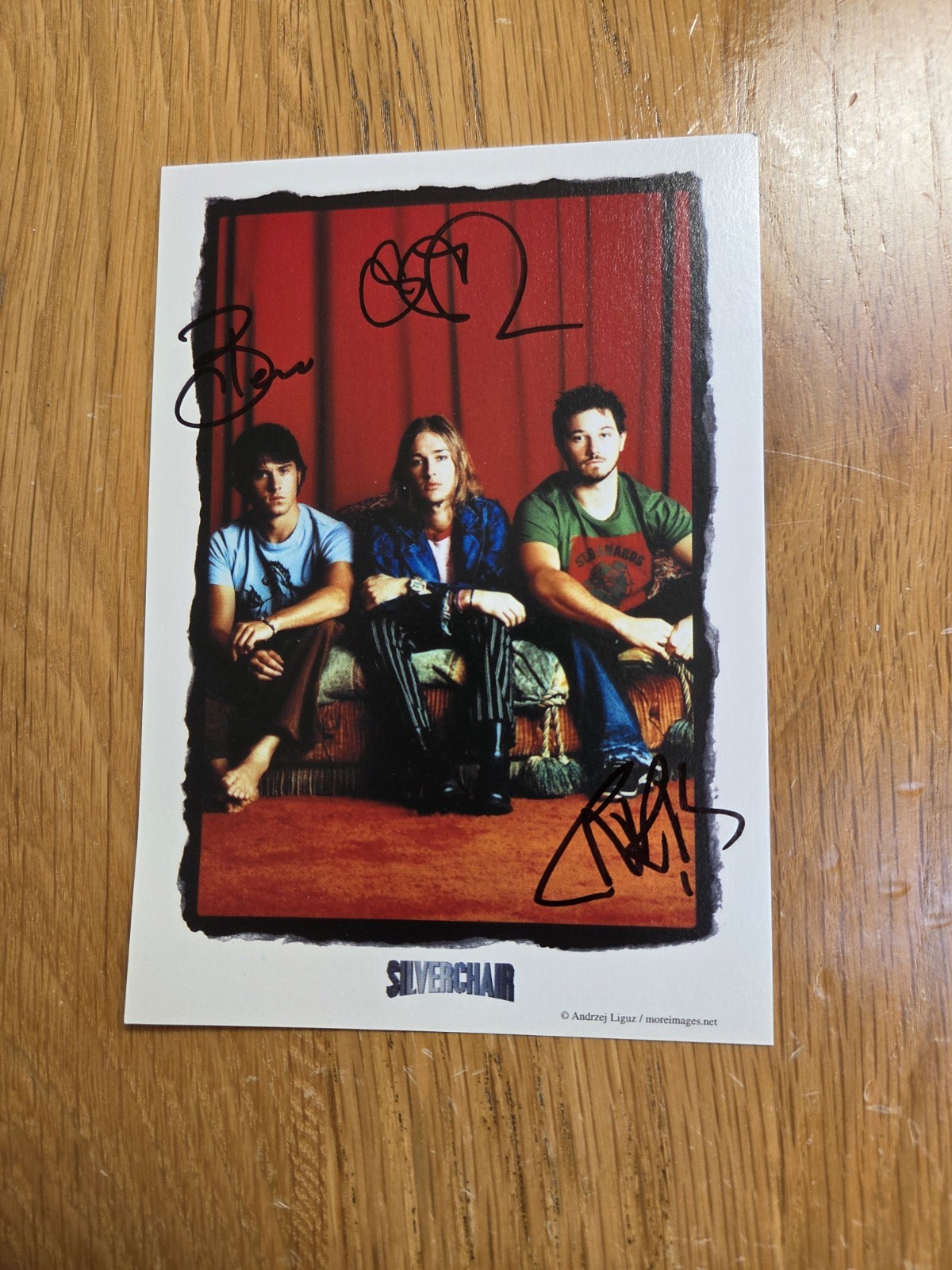 Silverchair Autographed Photo Card 6x4 HAND SIGNED BY DANIEL BEN CHRIS w/ COA