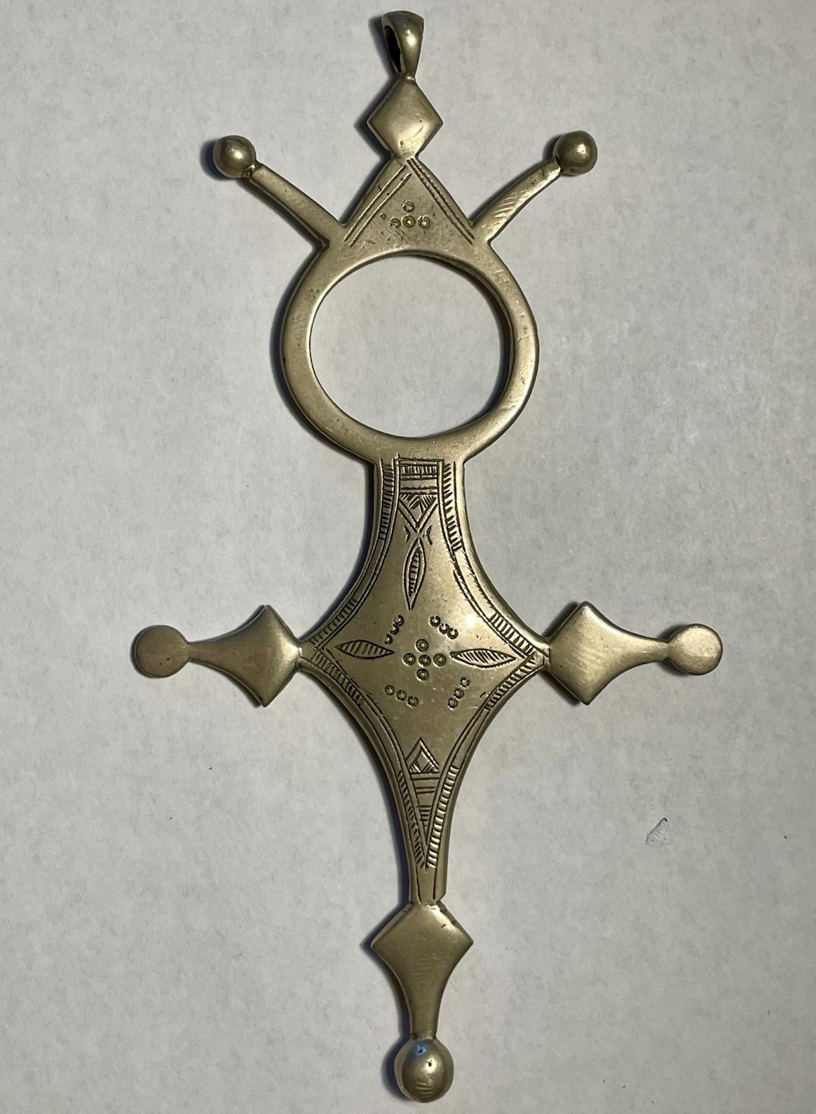 Large vintage Ethiopian Christian, silver pendant