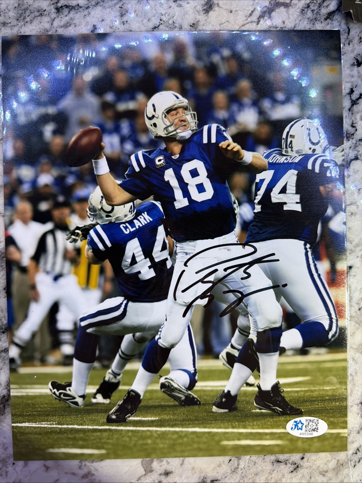 Peyton Manning Autographed “Colts “Signed 8x10 Photo, COA . HOF NFL QB Peyton Manning Autographed “Colts “Signed 8x10 Photo, COA . HOF NFL QB