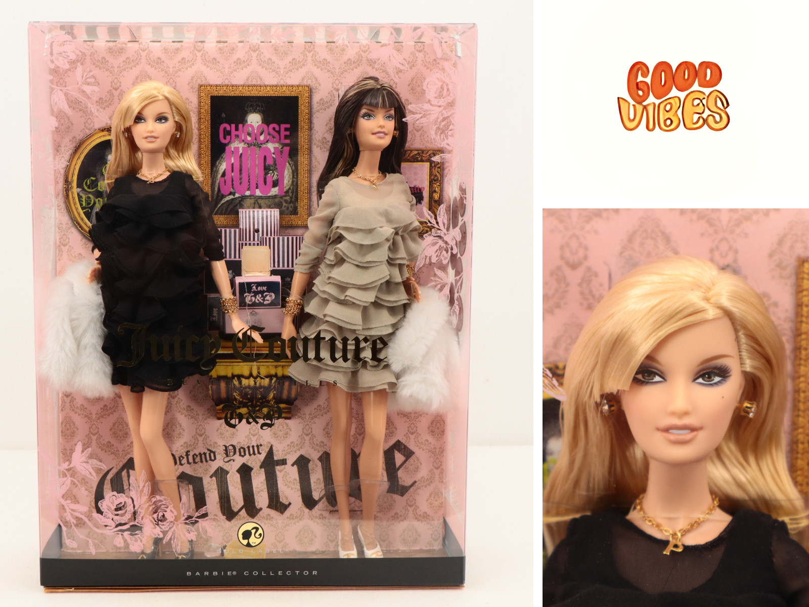 2008 Mattel Juicy Couture Beverly Hills G&P Barbie L9605 Gold Label NRFB