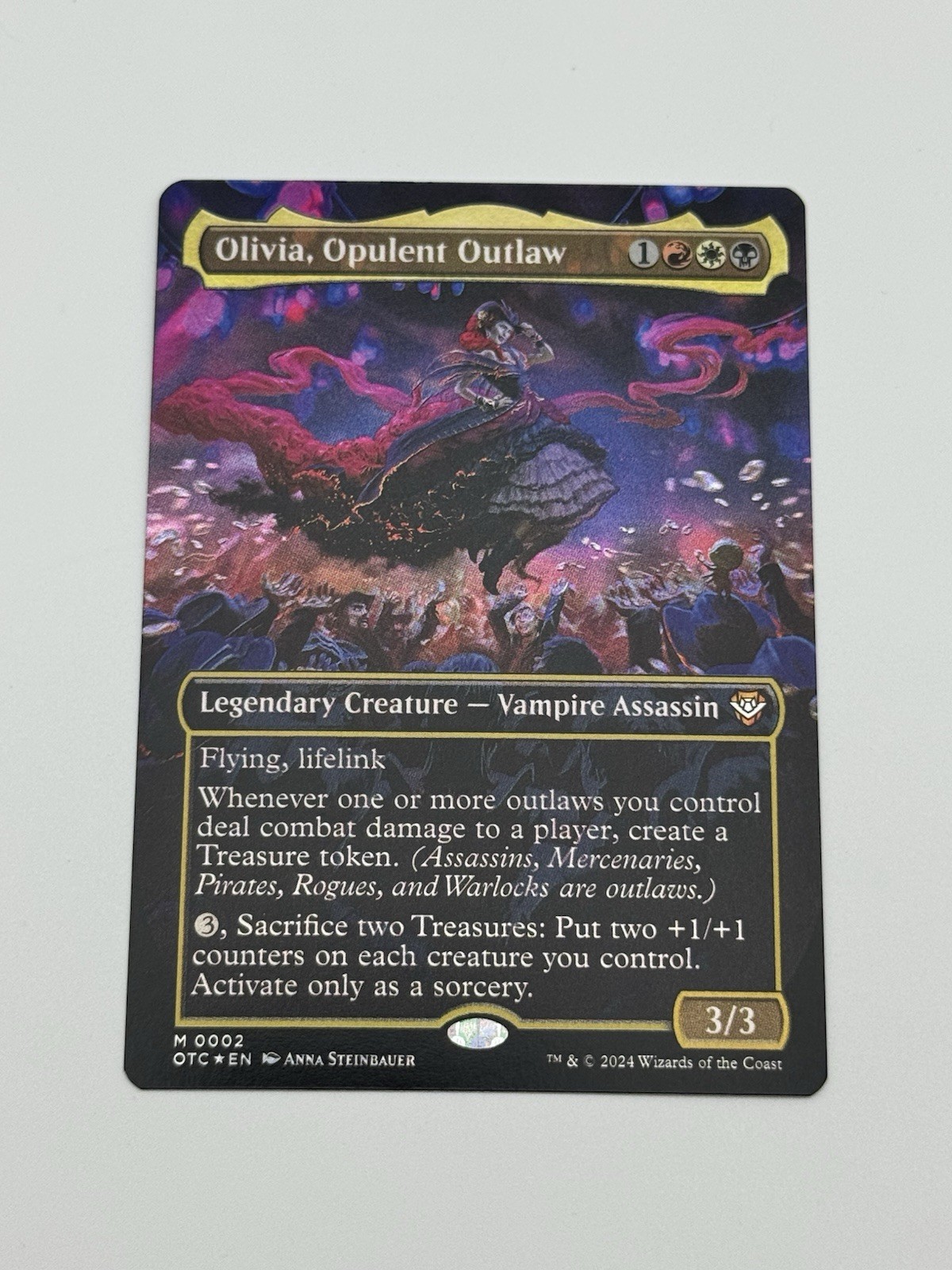 Olivia, Opulent Outlaw Borderless Foil Commander: Outlaws of Thunder Junction NM