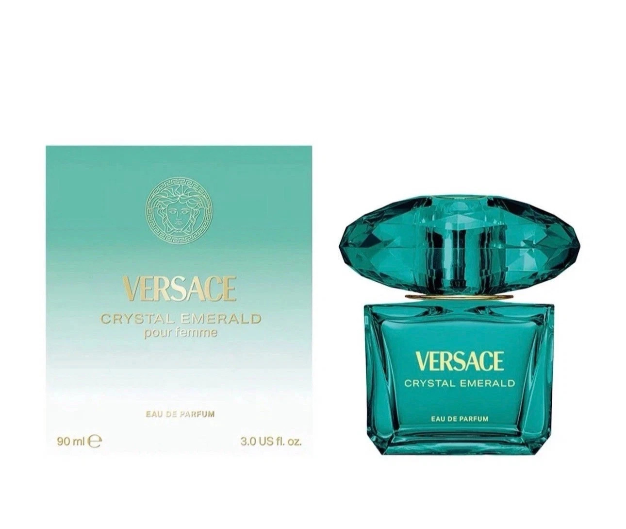 Versace Crystal Emerald Eau De Parfum EDP 3.0 oz 90ml Women Perfume Spray- NEW