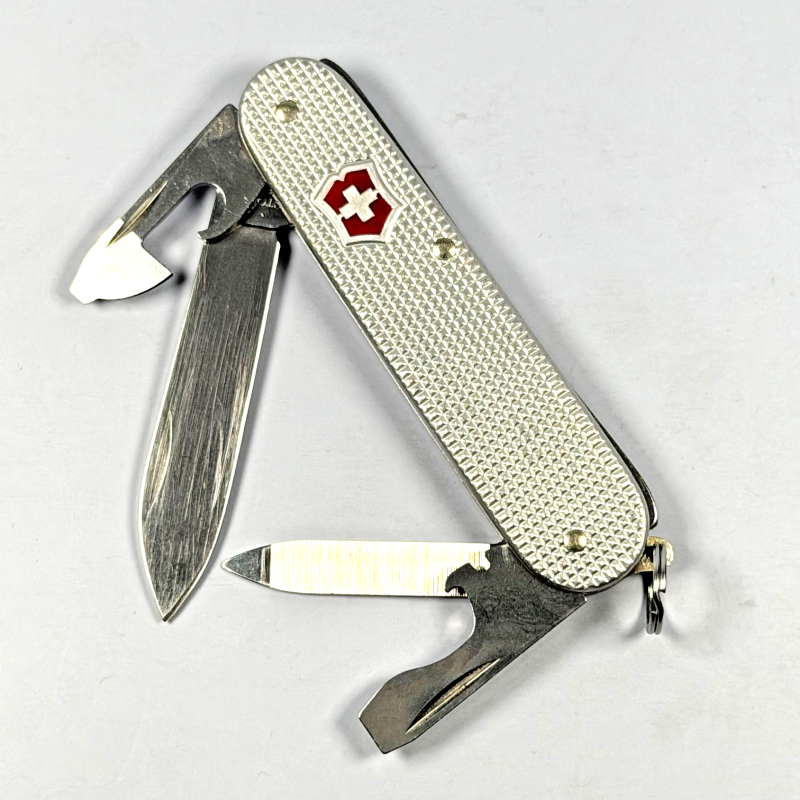 Victorinox Cadet Swiss Army Knife Silver Alox 84mm Nail File Bottle Opener