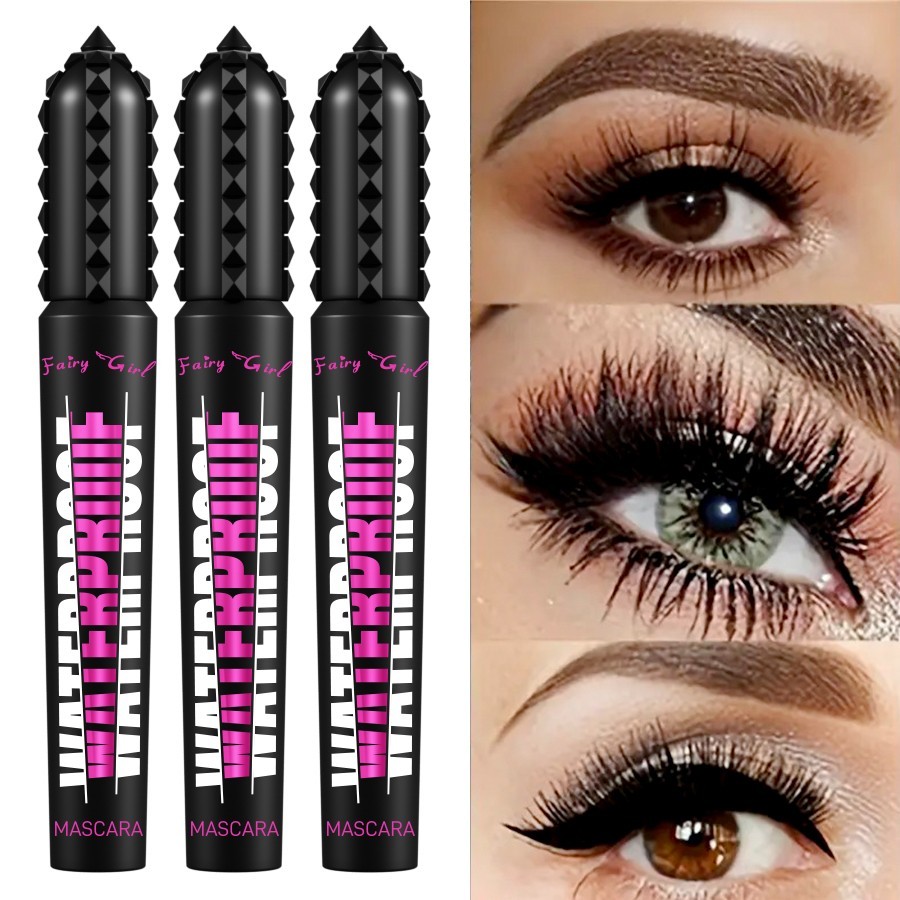 3pcs Black Waterproof Mascara For All Lengthening Make Up Products Eyelash