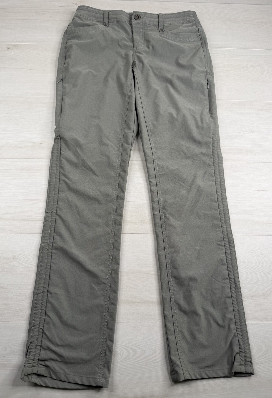 Kuhl Trekr Pants Gray Straight Outdoor Hiking Stretch Drawstring Waist Womens 4