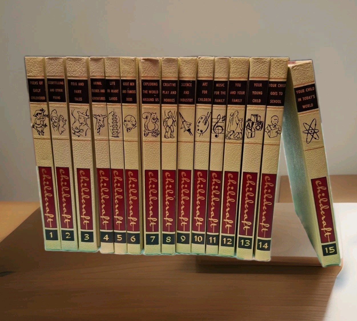 Vintage 1961 Childcraft Encyclopedia 15 Volume Set