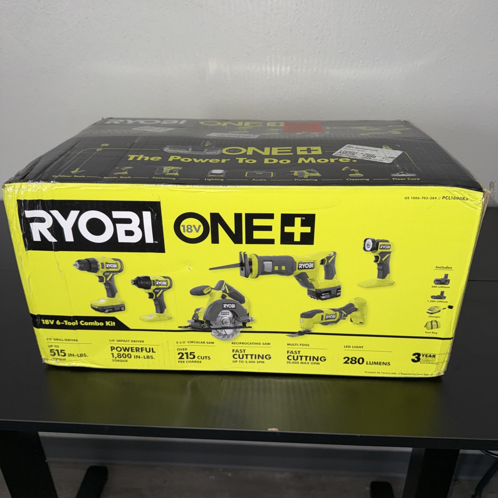 Ryobi ONE+ 18V Cordless 6-Tool Combo Set - PCL1600K2