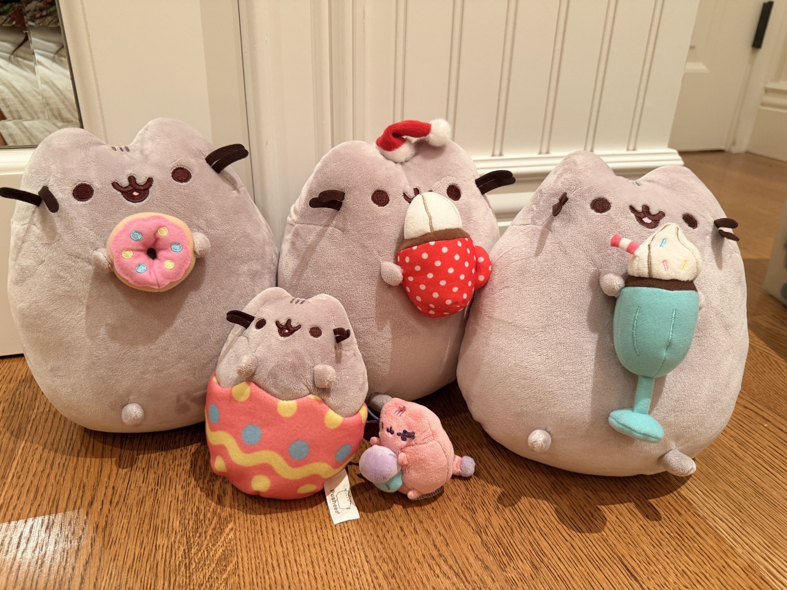 Pusheen Plush Lot of 5 Gund Cat Donut Easter Egg Cupcake Hot Chocolate Ice Cream