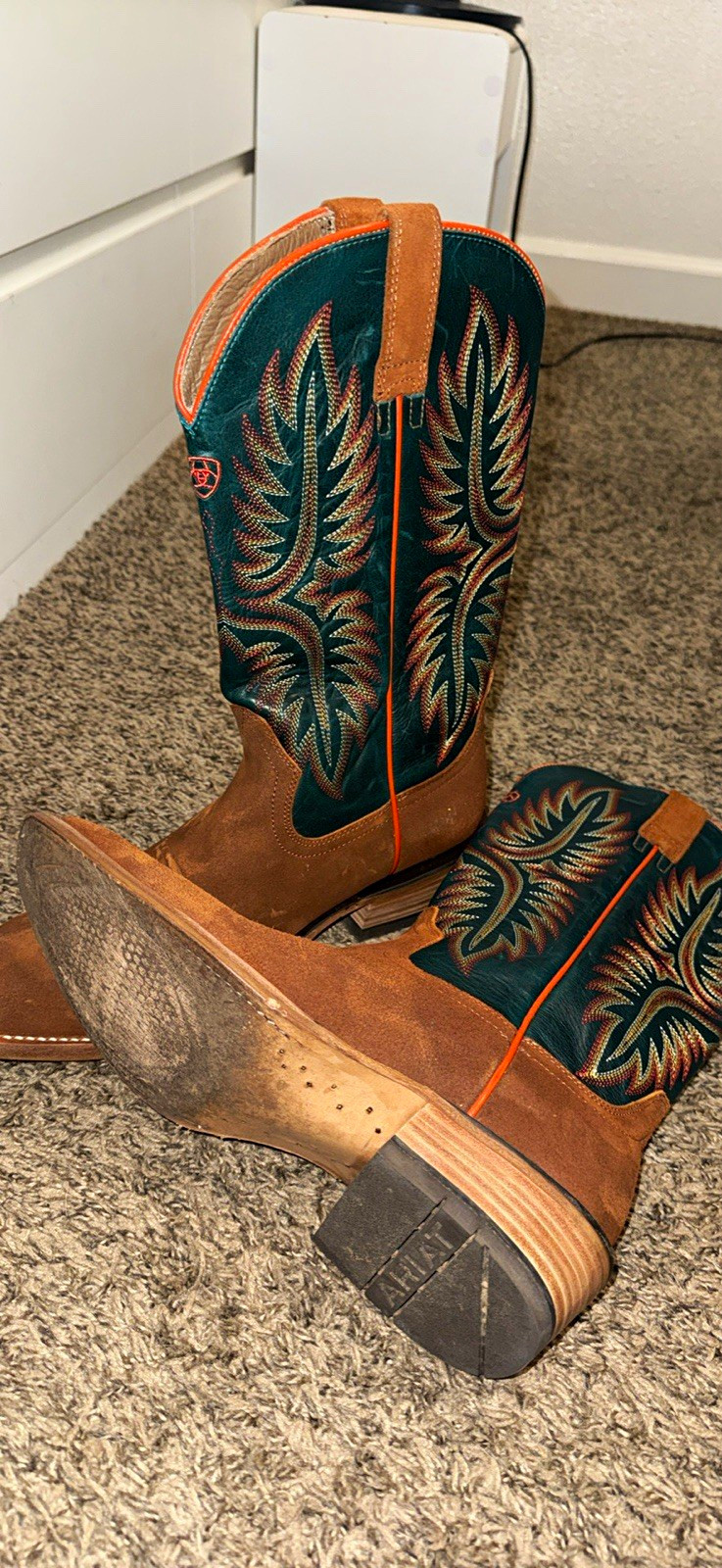 Ariat Men\'s Futurity Rider Cowboy Boot in the Ancient Turquoise /Penny Roughout Ariat Men\'s Futurity Rider Cowboy Boot in the Ancient Turquoise /Penny Roughout