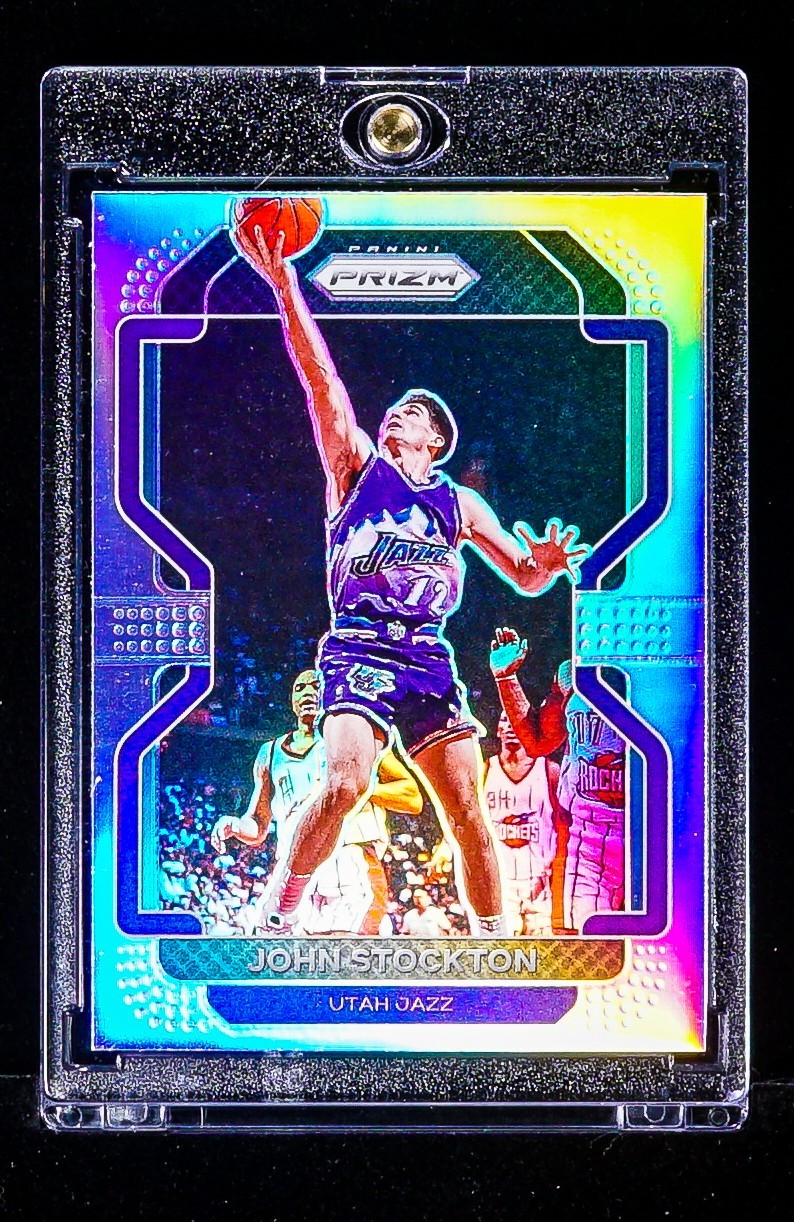 John Stockton RARE SILVER REFRACTOR CARD Utah Jazz HOF