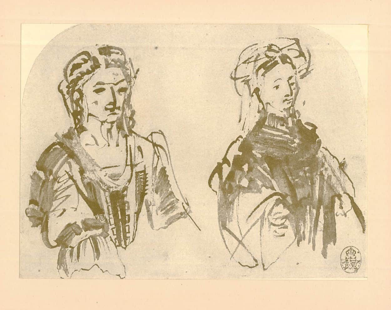 Two busts of women