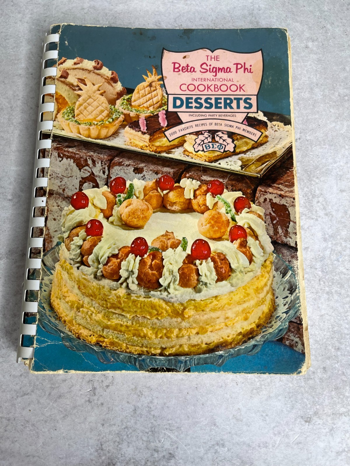 Vtg 1968 The Beta Sigma Phi International Cookbook Desserts Spiral 2000 recipes