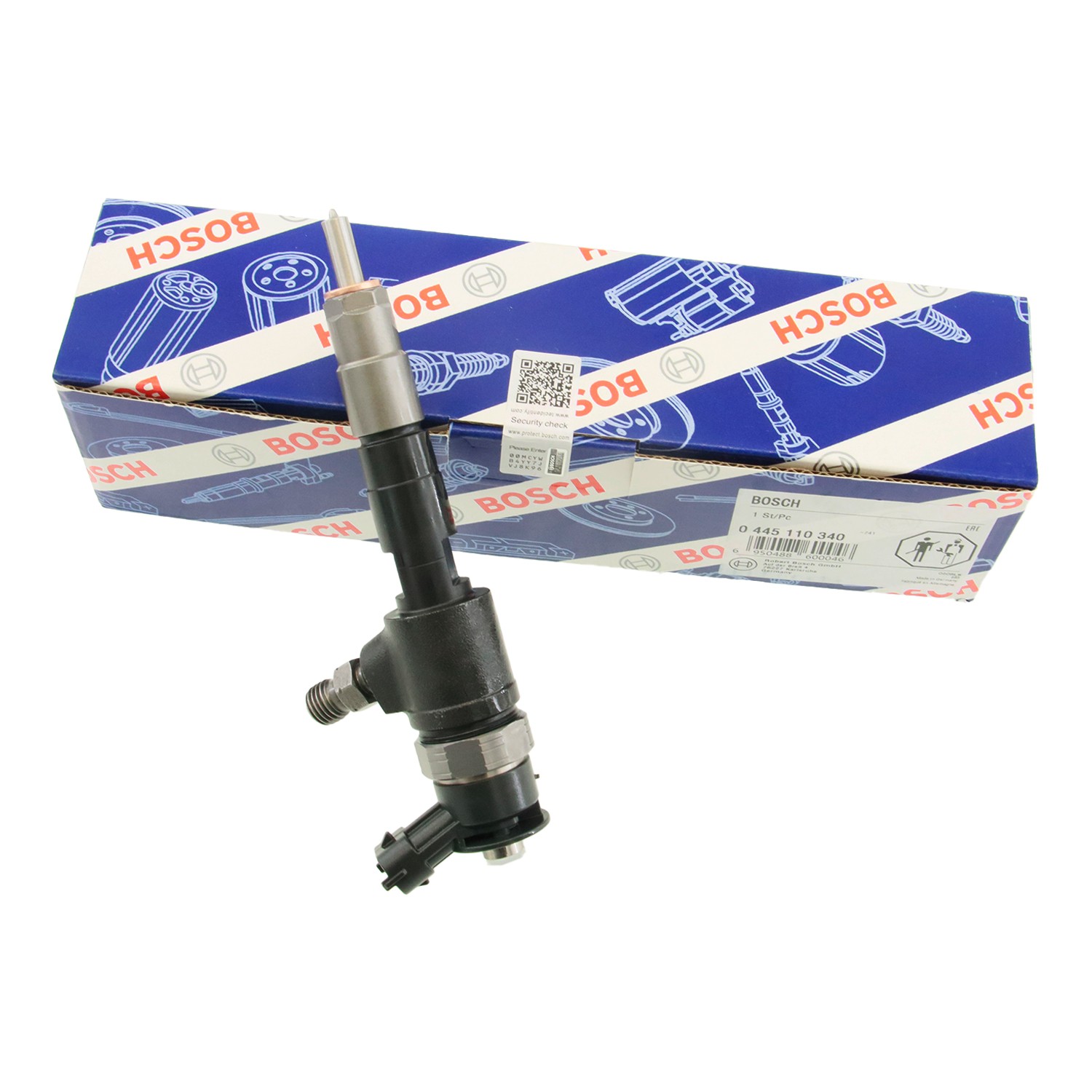1x 0445110340 BOSCH Fuel Injector For Peugeot Partner Citroen Fiat 1.6 TDCI HDI