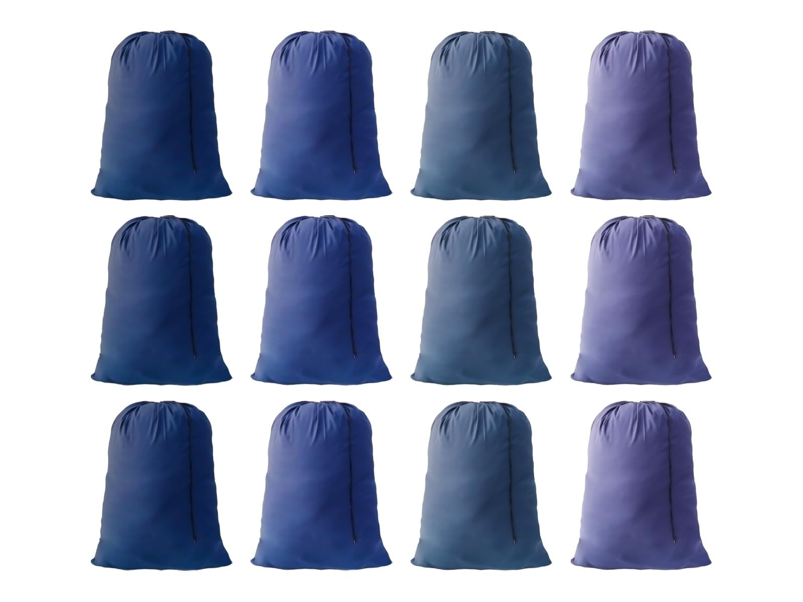 Pack Extra Large Laundry Bags 30x40 Blue Drawstring Foldable Storage