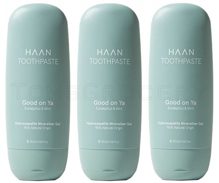 3 HAAN GOOD ON YA Eucalyptus & Mint Mineralizer Gel Toothpaste 55ml 1.86 fl. oz.