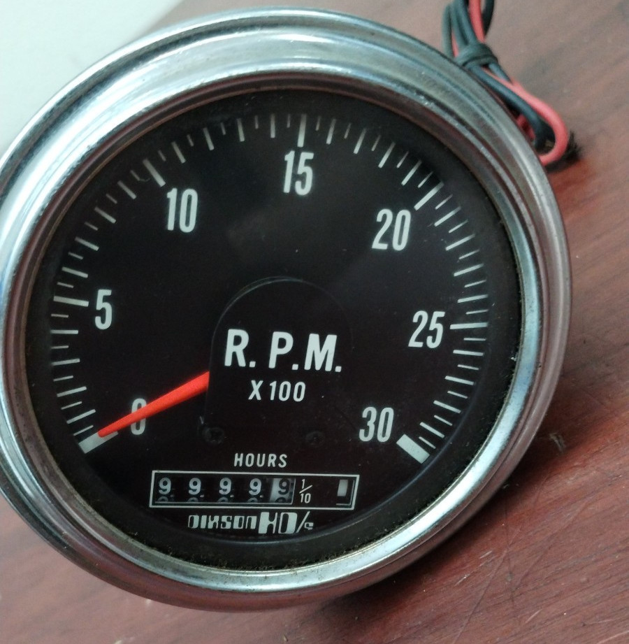 Vintage Dixson 3k Tachometer Hour Meter 004607 530A1/46582 3000 RPM Perkins Vintage Dixson 3k Tachometer Hour Meter 004607 530A1/46582 3000 RPM Perkins