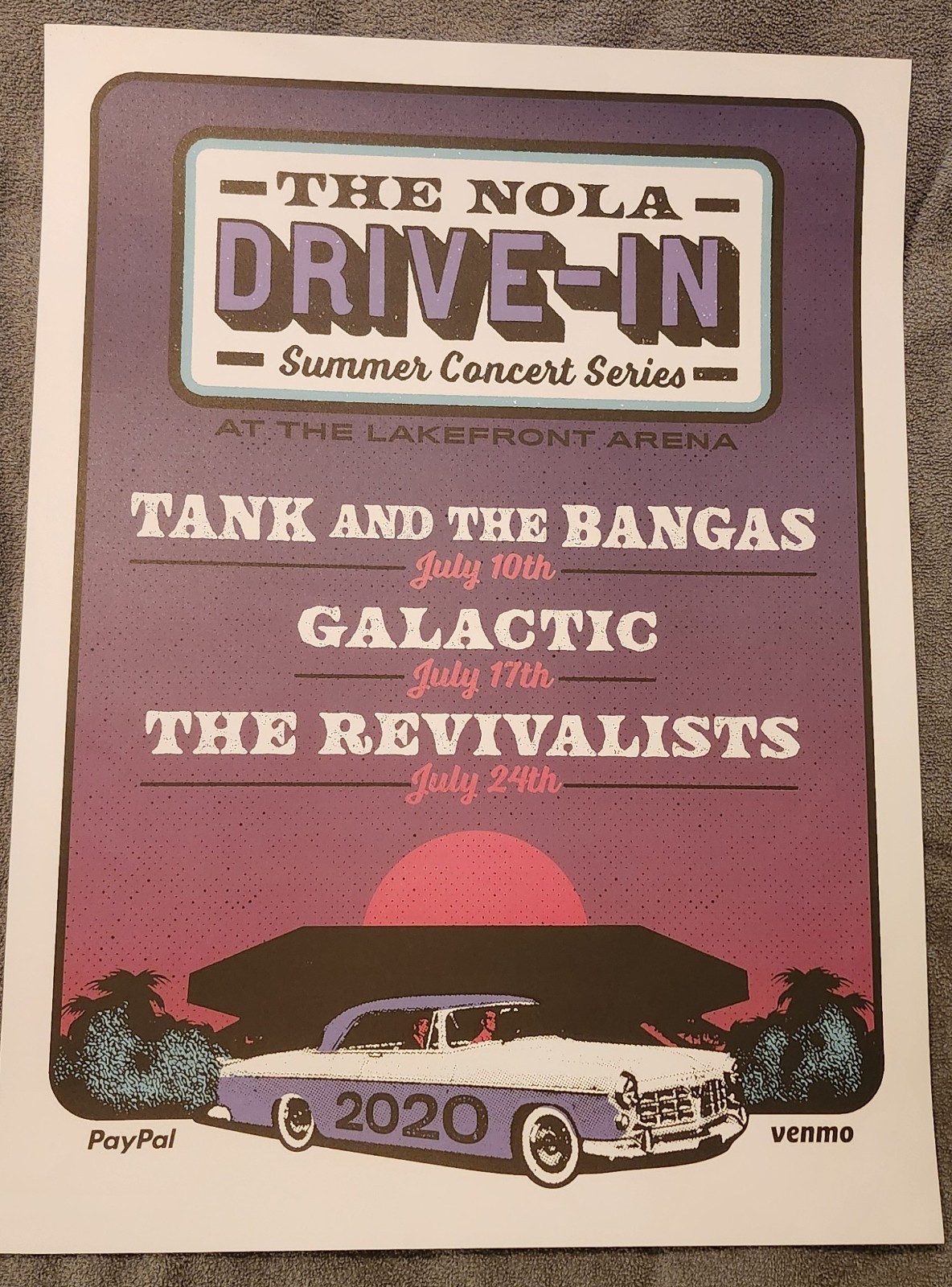 The Revivalists Event Poster for July 24, 2020 UNO Performance 18x24