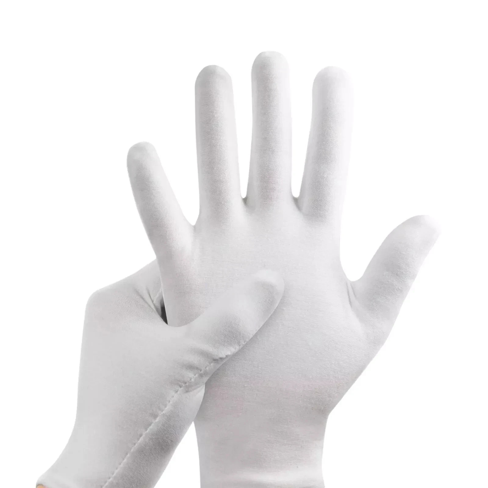 100% COTTON WHITE GLOVES Sizes - S M L & XL Moisturising Eczema Butler Beauty