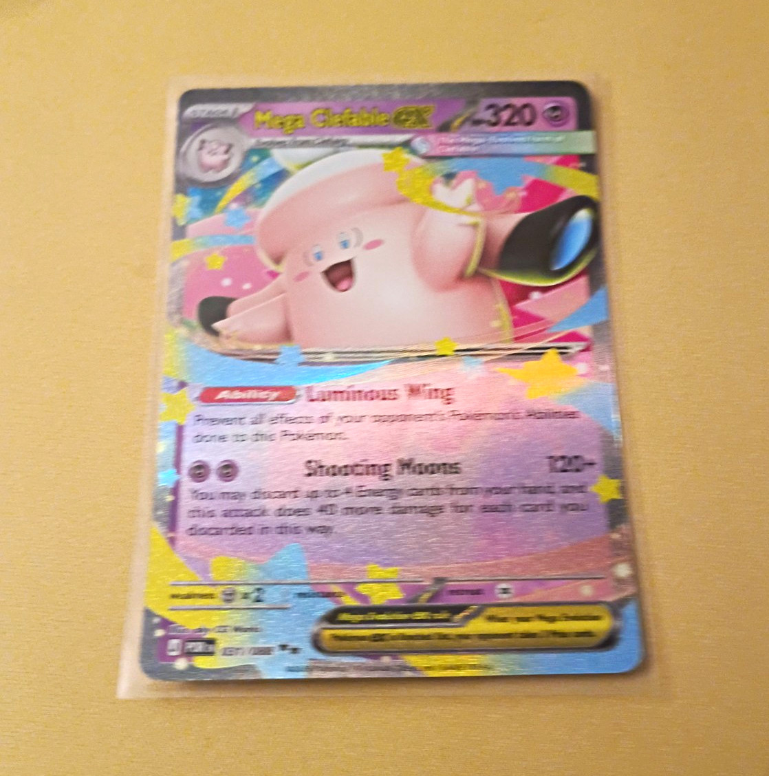 Pokemon TCG Mega Clefable EX Holo English HP 320 Fairy Pokemon Card Standard
