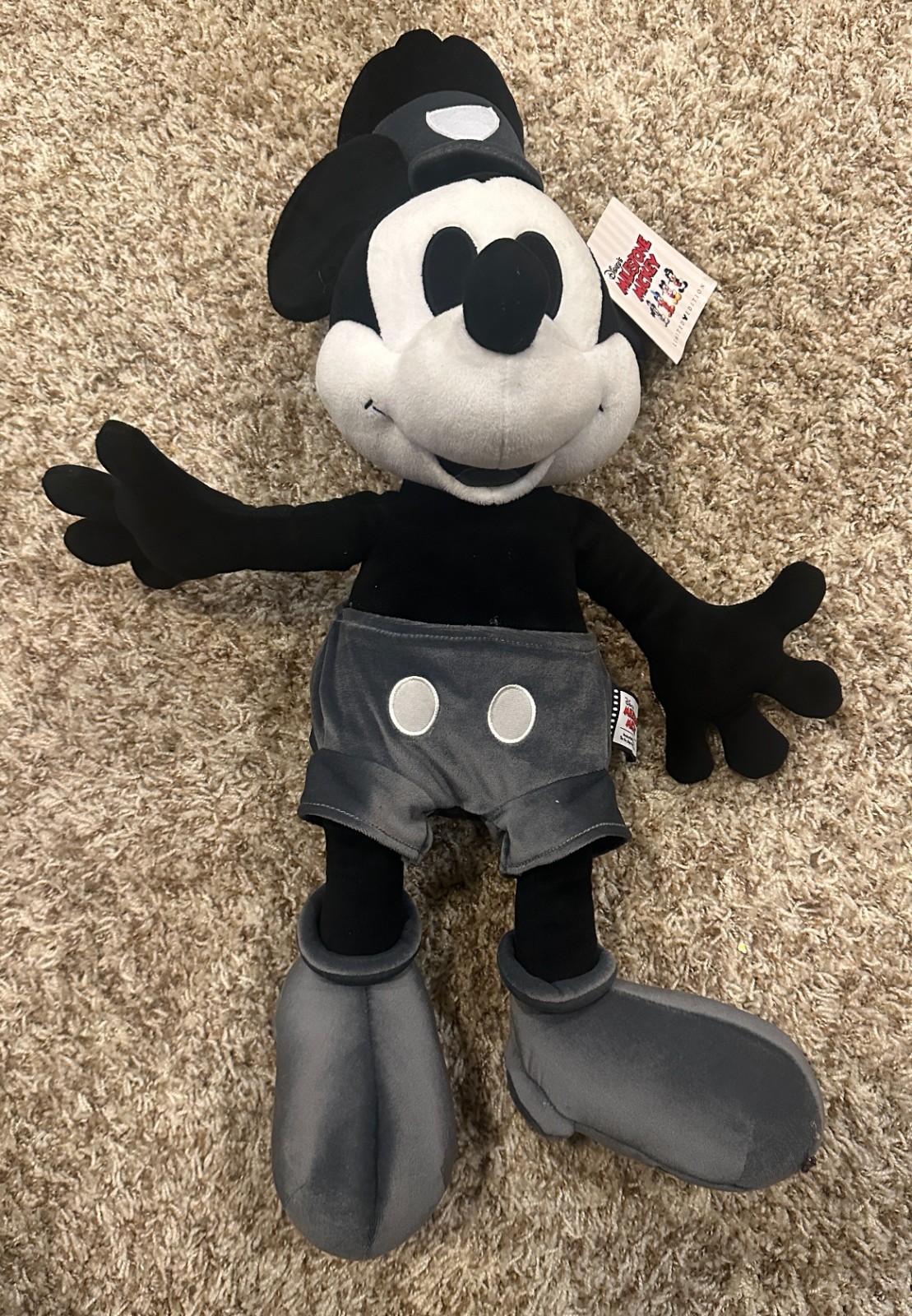 Disney Steamboat Willie Mickey 1928 Limited Edition Plush Disney Steamboat Willie Mickey 1928 Limited Edition Plush