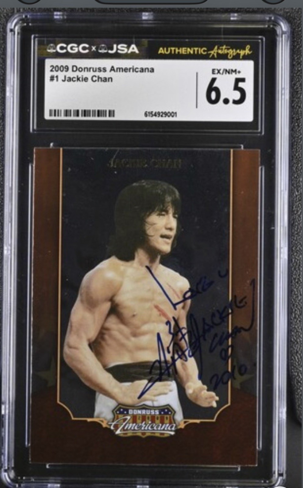 2009 Donruss Americana Jackie Chan Signed Auto Card #1 JSA CGC 2009 Donruss Americana Jackie Chan Signed Auto Card #1 JSA CGC