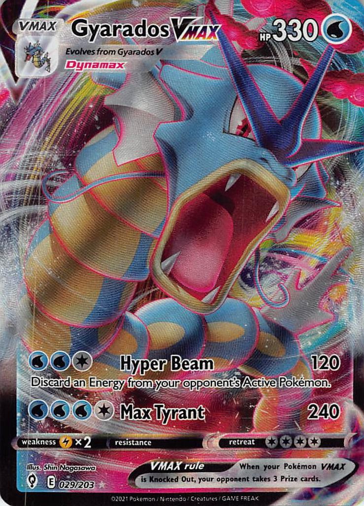 Gyarados VMAX Holo Ultra Rare SWSH07: Evolving Skies 029/203 NM