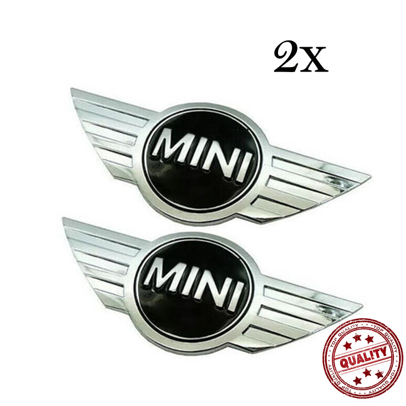 2x NEW Mini Chrome Metal Logo Cooper R50 R55 R56 R57 R58 R59 Emblemm