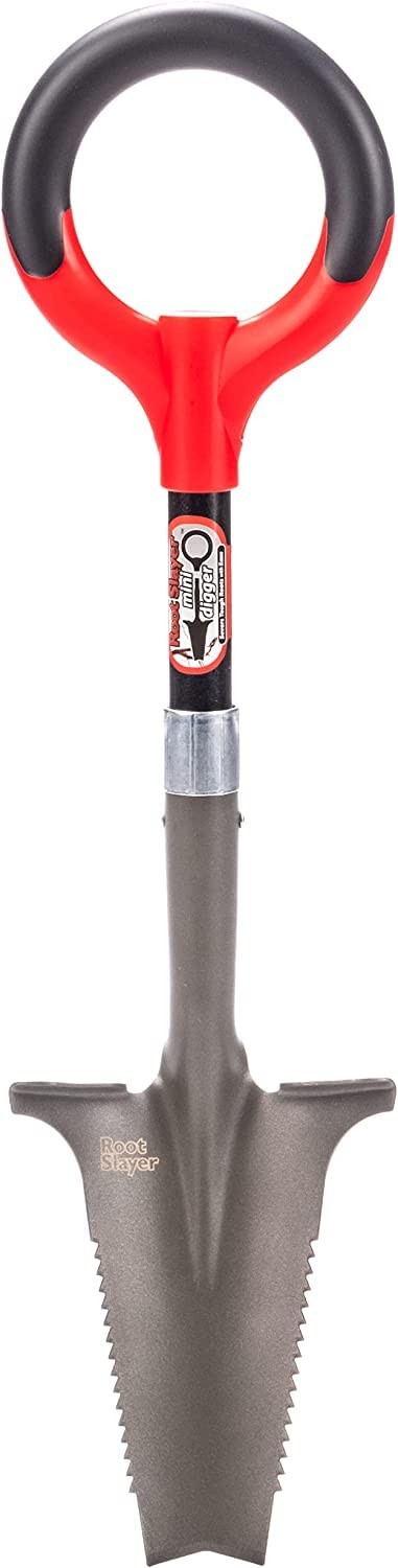 Root Slayer Mini Digger Lightweight Shovel Versatile Garden Tool Durable Red