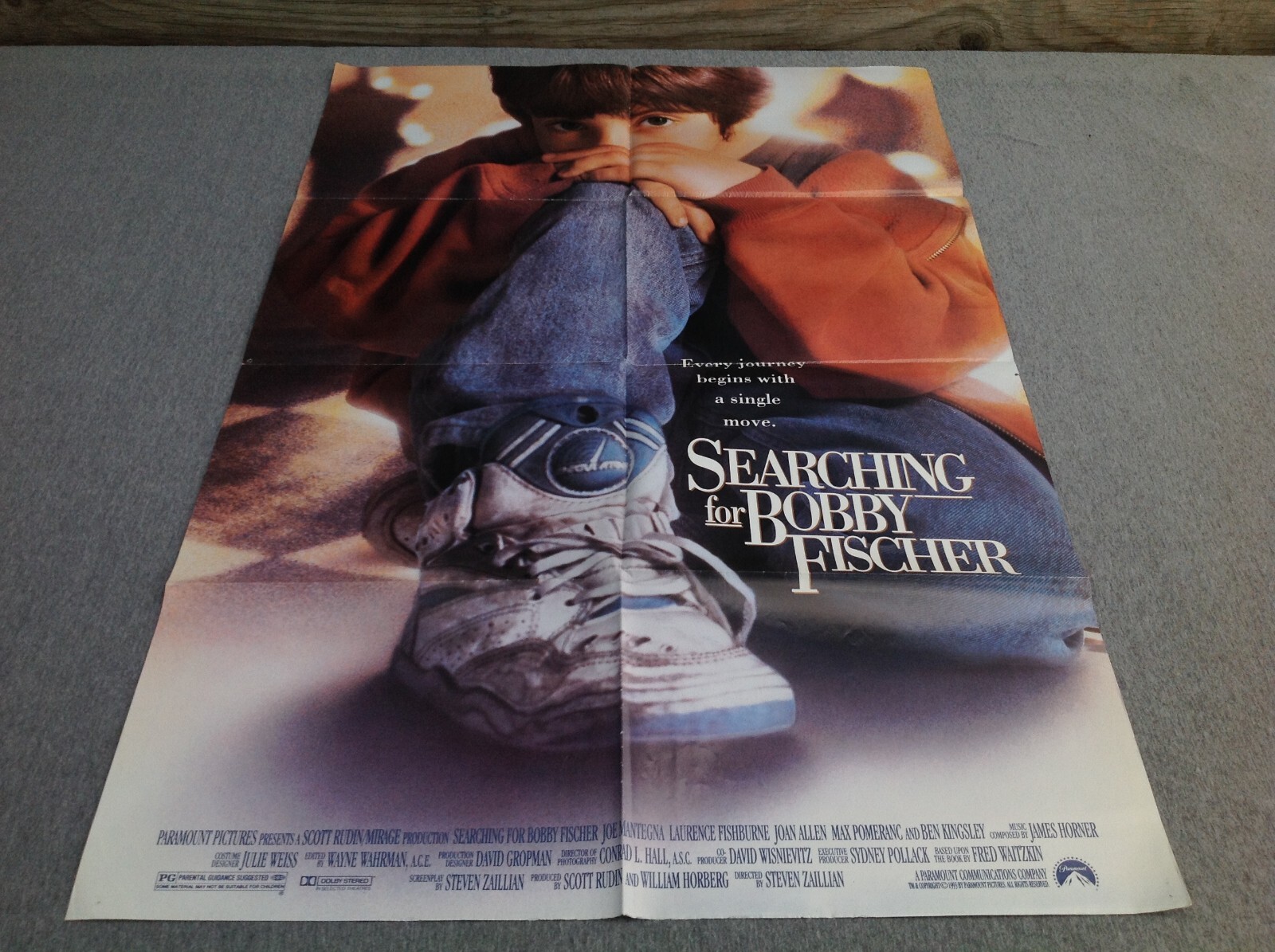 1993 Searching For Bobby Fisher Original Movie House Full Sheet Poster 1993 Searching For Bobby Fisher Original Movie House Full Sheet Poster
