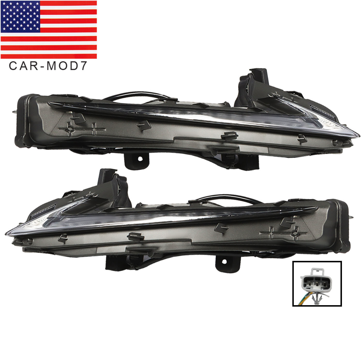 2PCS LH & RH Daytime Running Light Lamp For 2014-2016 Lexus IS250 IS300 IS200t