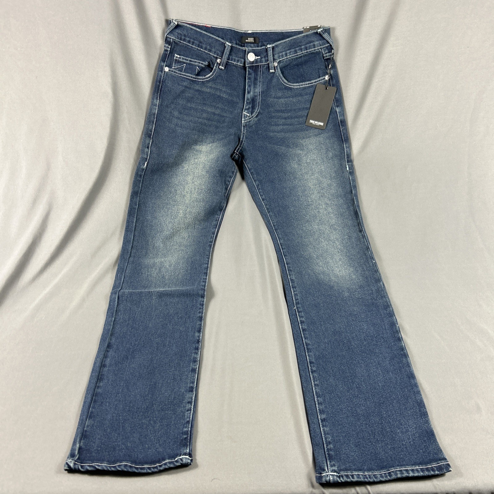 True Religion Jeans Ricky SN Straight 32 x 34 Woodland Blue NWT MSRP $159