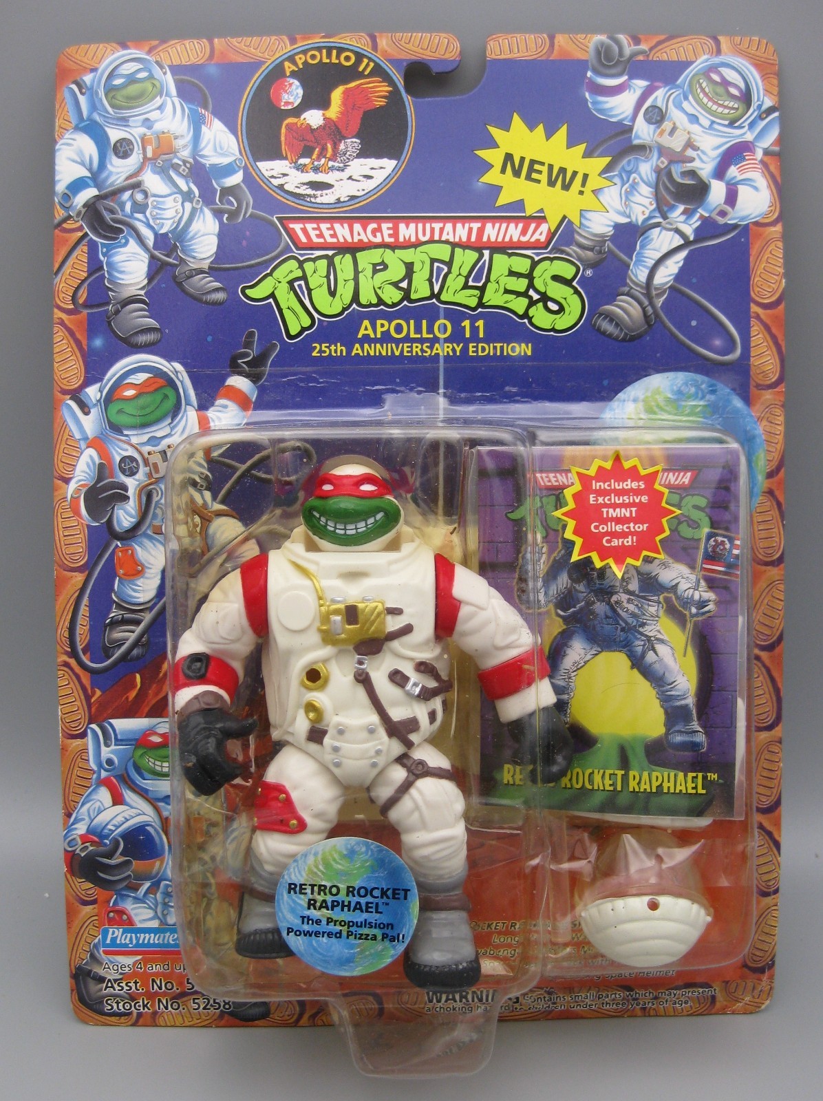 1994 TMNT Apollo 11 Lunar Leonardo Playmates Figure Teenage Mutant Ninja Turtles