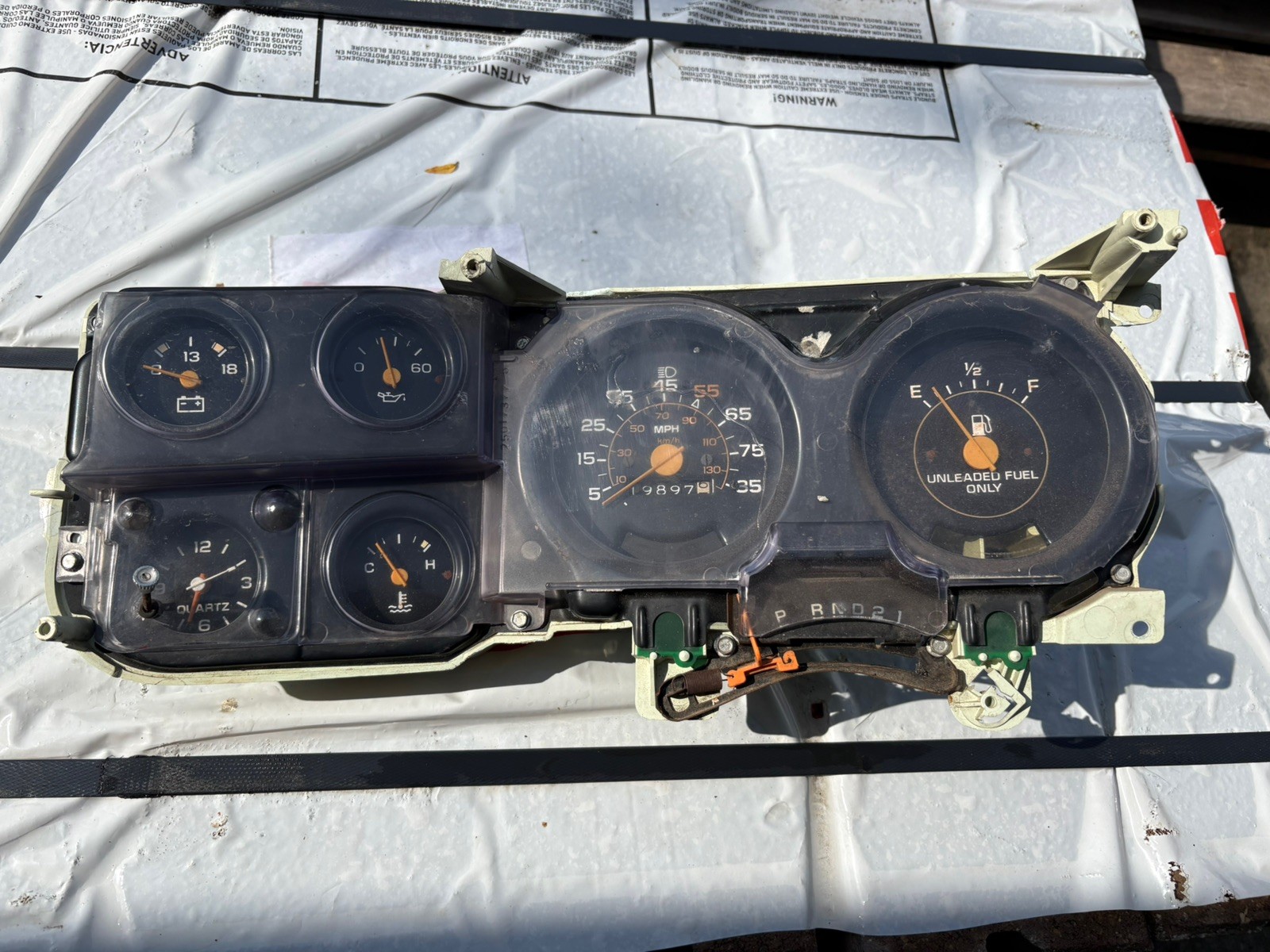 OEM 1981-87 Chevrolet GMC C50 Truck Speedometer Gauge Cluster w/clock