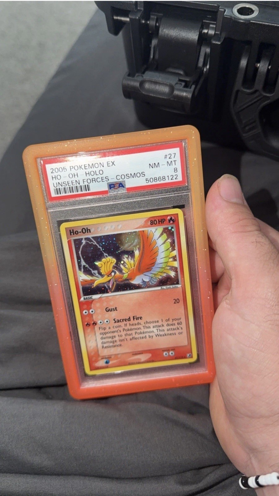 Pokemon Ho-Oh Holo Unseen Forces 27/115 Cosmos PSA 8